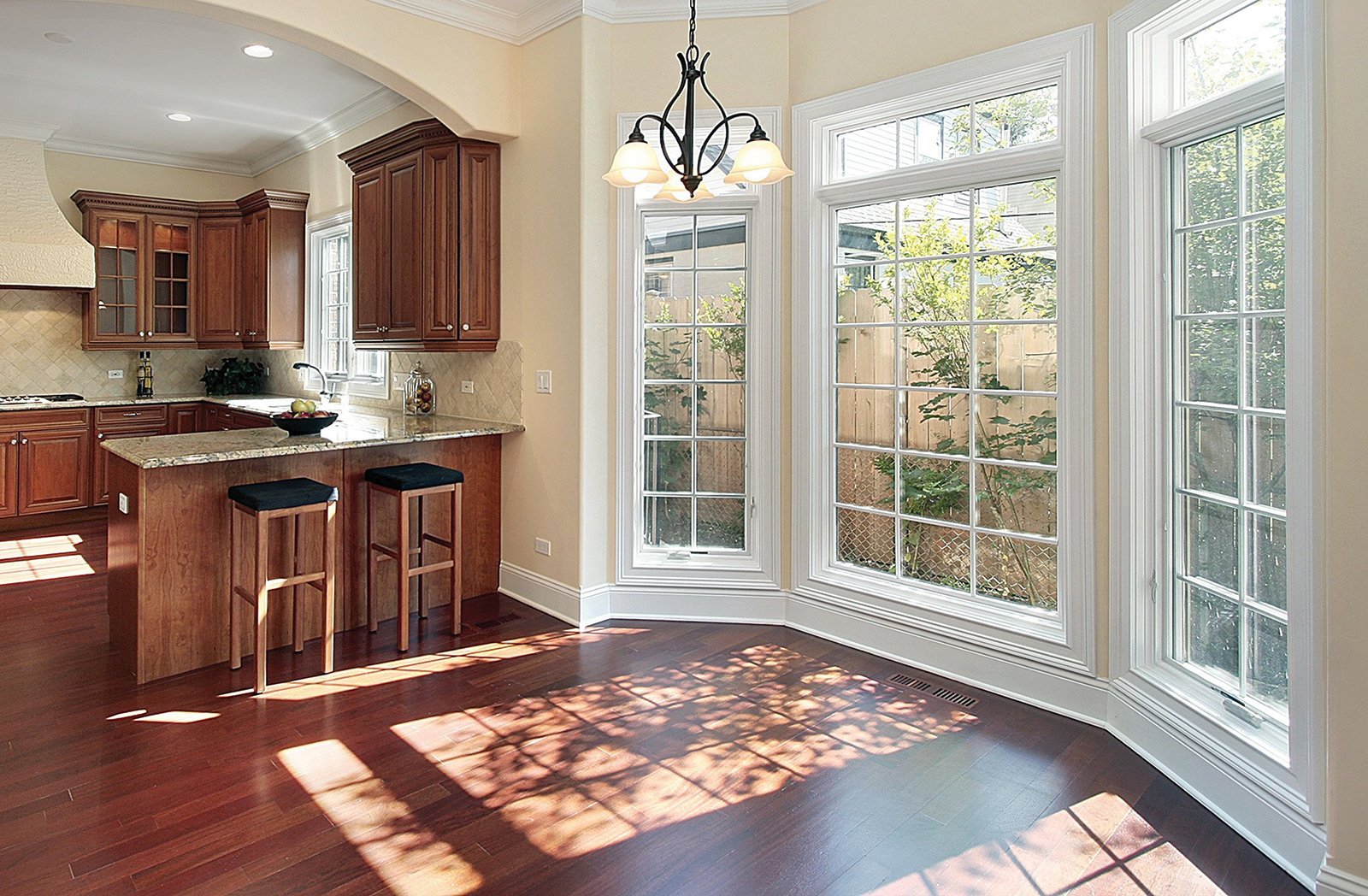 dining room designs bay window